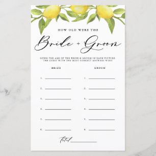 Lemon, qual era a idade do jogo de noiva e noiva