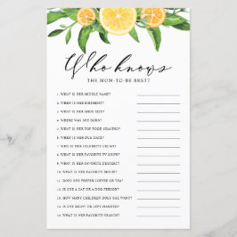 Lemon que conhece a mãe do melhor jogo de Chá