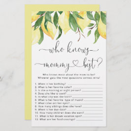 Lemon Que Conhece O Melhor Jogo Do Chá de fraldas