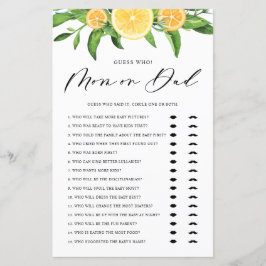 Lemons adivinham quem é a mãe ou o jogo do Chá de