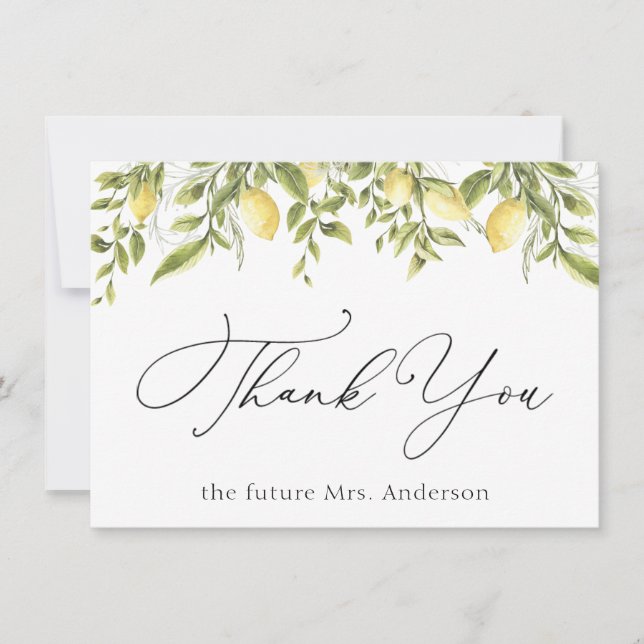 Lemons e Greenery Obrigado (Frente)