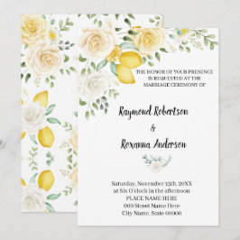 Lemons e Rosas Convite Chic Country Weding
