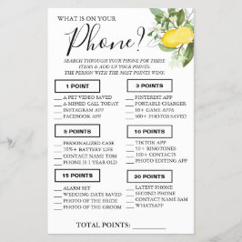 Lemony O que está no seu cartão de Chá telefônico?