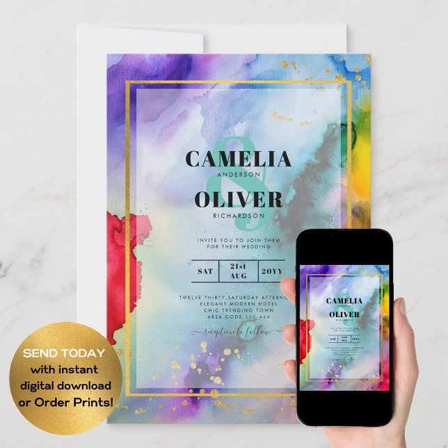 LENÇAS DE CORREIO LÍQUIDO DE CONVITE DE CASAMENTO (Criador carregado)