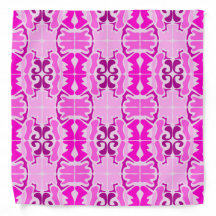 Lenço com padrão abstrato vibrante rosa e roxo