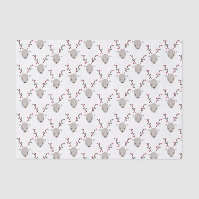 Lenço de papel adorável da rena dos cervos da (Frente )