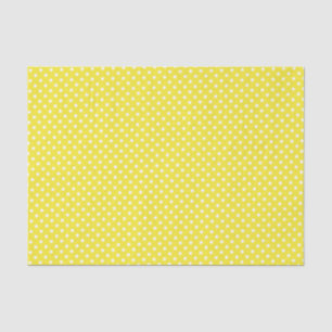 Lenço de papel amarelo do teste padrão de bolinhas