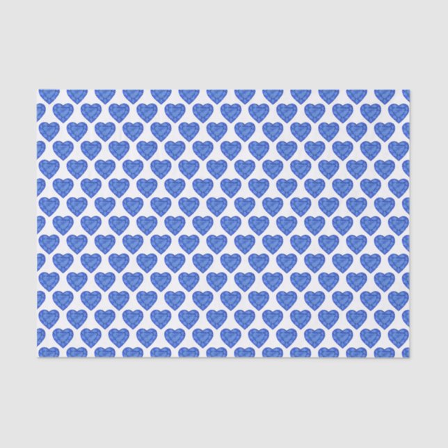 Lenço de papel azul da arte da aguarela da safira (Frente )