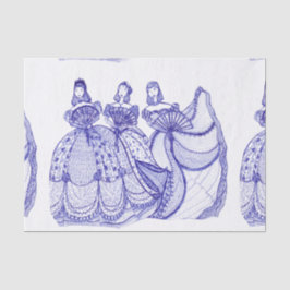 Lenço de papel azul do teste padrão de China