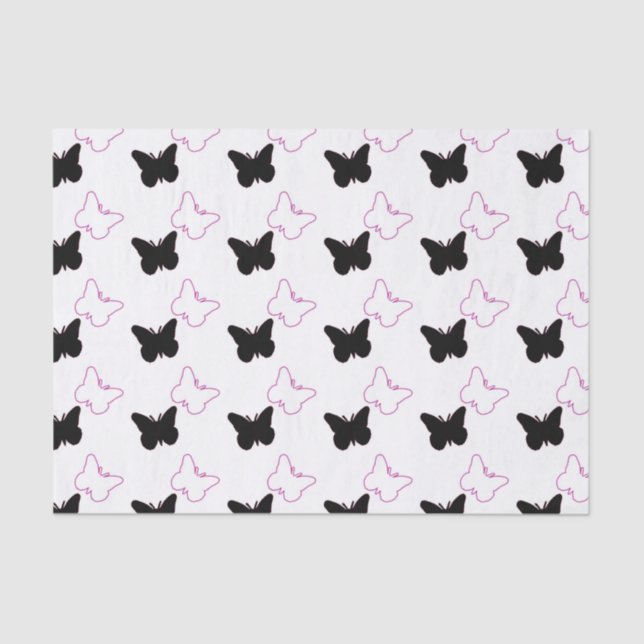 LENÇO DE PAPEL BONITO DAS BORBOLETAS (Frente )