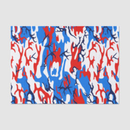 Lenço de papel branco e azul vermelho de Camo