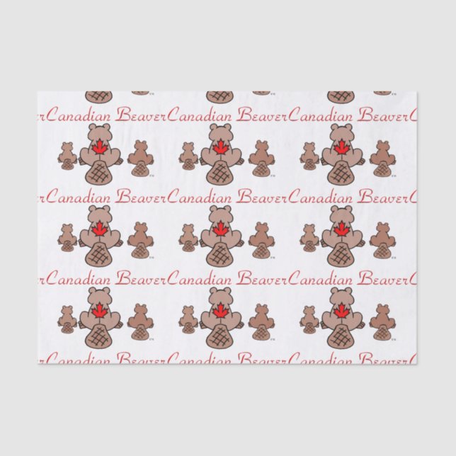 Lenço de papel canadense do castor (Frente )