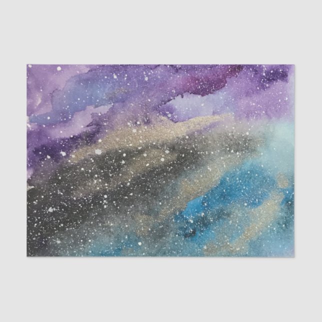 Lenço de papel da aguarela do espaço do impressão (Frente )