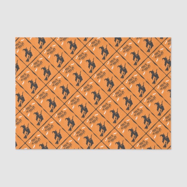 Lenço de papel da bruxa do Dia das Bruxas (Frente )