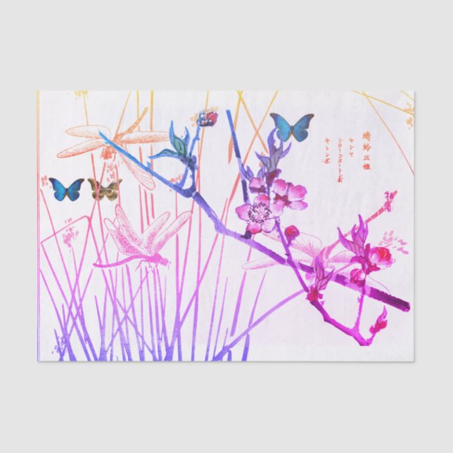 LENÇO DE PAPEL DA FLOR DE CEREJEIRA (Frente )