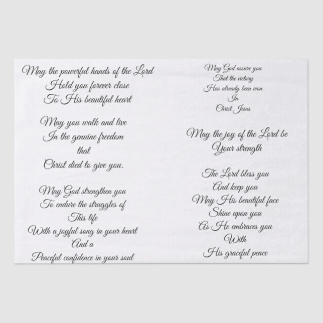 Lenço de papel da oração de Decoupage (Frente )