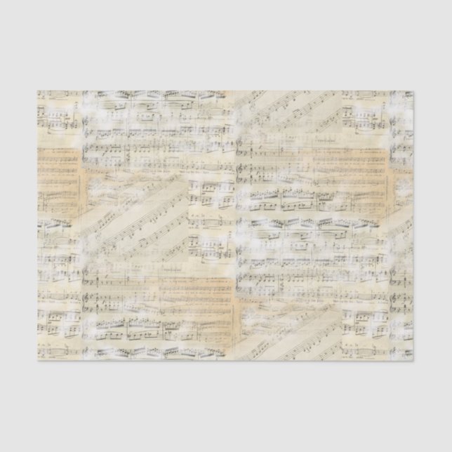 Lenço de papel da partitura do vintage (Frente )