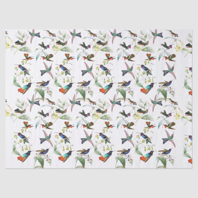 Lenço de papel das flores dos animais dos pássaros (Frente )