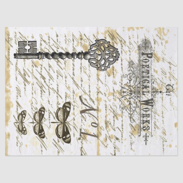 Lenço de papel de Decoupage da colagem de Digitas (Frente )