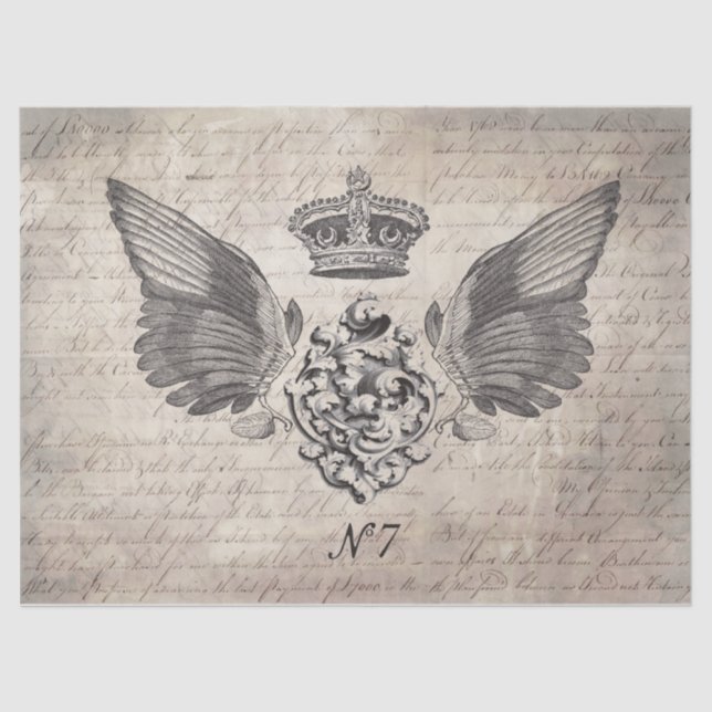 lenço de papel de Decoupage das asas (Frente )