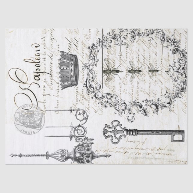 Lenço de papel de Decoupage do roteiro da vespa (Frente )