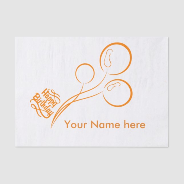 lenço de papel do feliz aniversario dos rick (Frente )