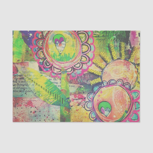 Lenço de papel do jardim dos meios mistos (Frente )