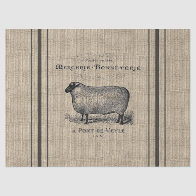 Lenço de papel do saco da grão dos carneiros (Frente )