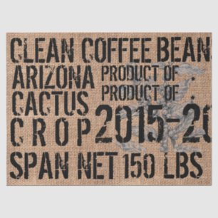 Lenço de papel do saco de feijão do café -