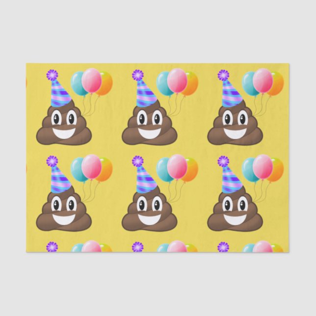 Lenço de papel do tombadilho de Emoji da festa de (Frente )