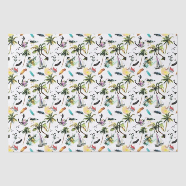 Lenço de papel do verão do mar (Frente )