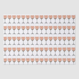 Lenço de papel do vidro de vinho rosé