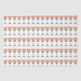 Lenço de papel do vidro de vinho rosé