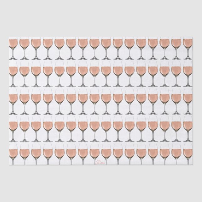 Lenço de papel do vidro de vinho rosé (Frente )