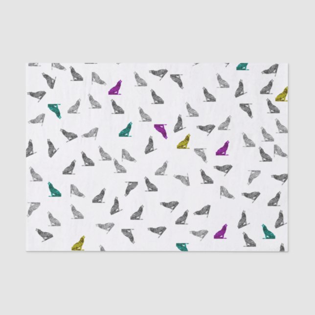 Lenço de papel dos lobos do urro (Frente )