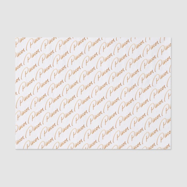 Lenço de papel Dourado do roteiro dos "peixes" do (Frente )