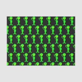 Lenço de papel estrangeiro verde/preto de néon