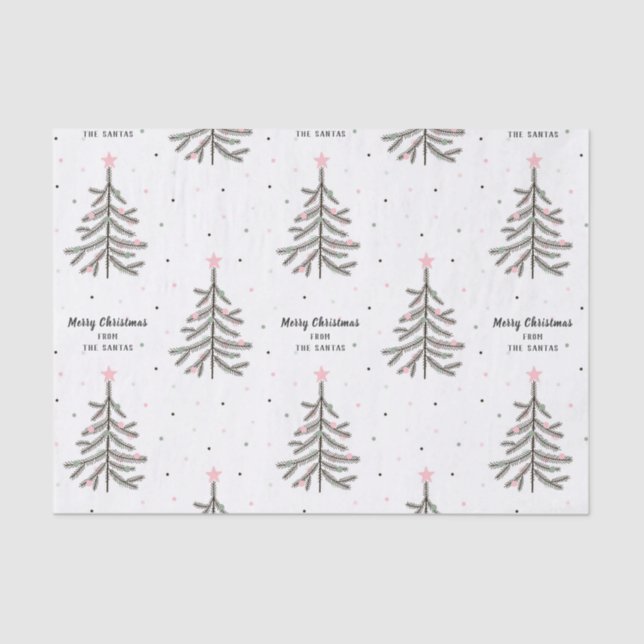 Lenço de papel feito sob encomenda do Natal do (Frente )