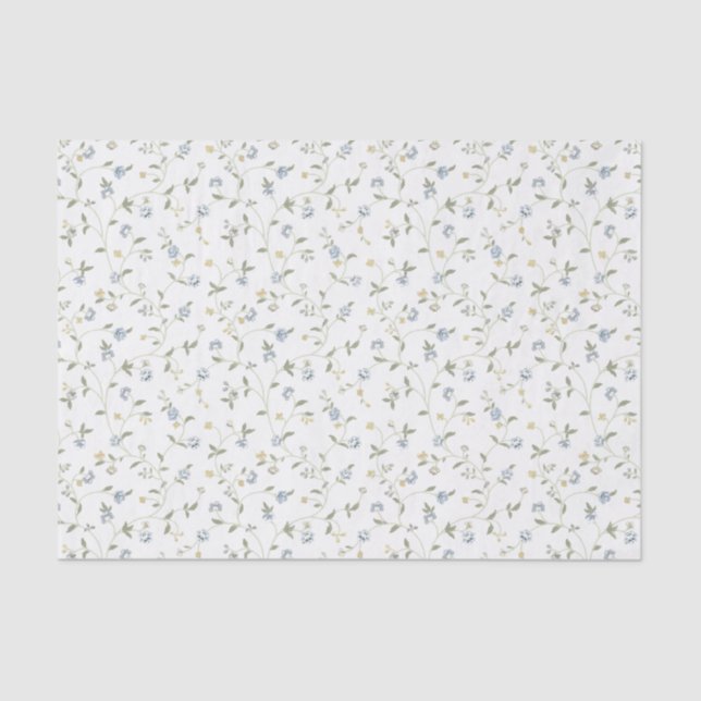 Lenço de papel floral pintado à mão (Frente )