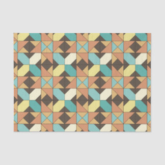 Lenço de papel geométrico acolchoado do teste