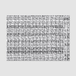 Lenço de papel gráfico da sopa do alfabeto