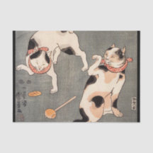 Lenço de papel JAPONÊS do IMPRESSÃO de WOODBLOCK