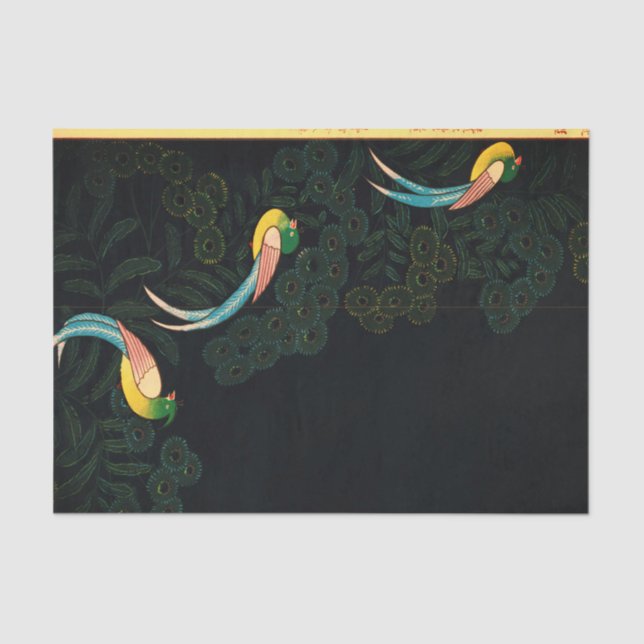 Lenço de papel JAPONÊS do PÁSSARO (Frente )