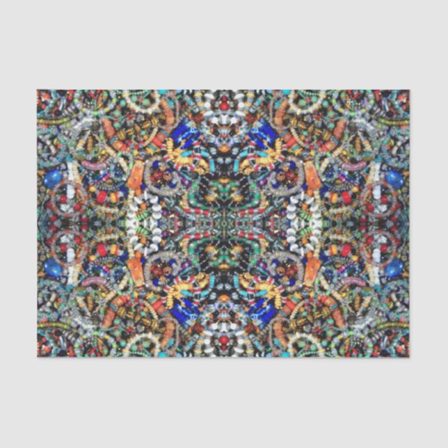 Lenço de papel Jeweled do caleidoscópio #2 (Frente )