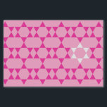 Lenço de papel judaico cor-de-rosa da estrela<br><div class="desc">Este lenço de papel adiciona um toque especial a todo o presente judaico.</div>