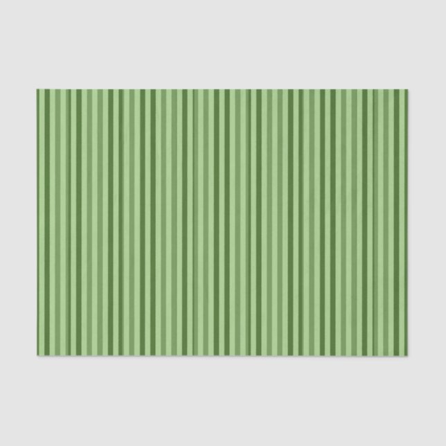 Lenço de papel listrado: Listras verdes (Frente )