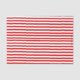 Lenço de papel listrado vermelho e branco