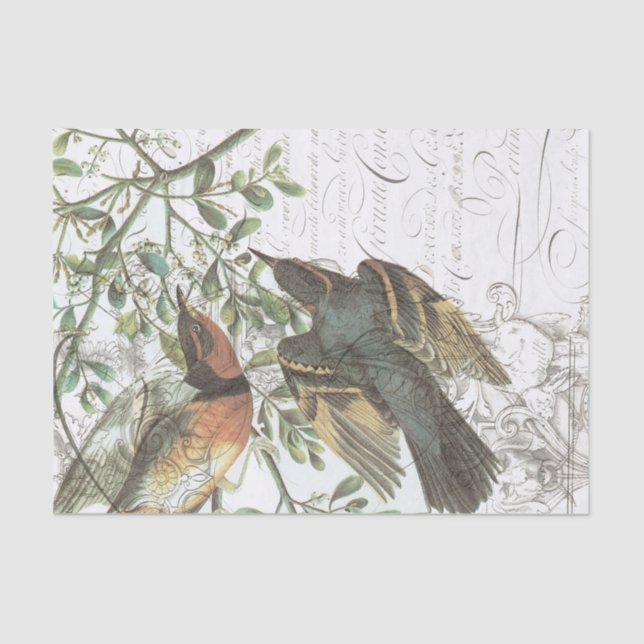 Lenço de papel No.508 da colagem do pássaro do (Frente )