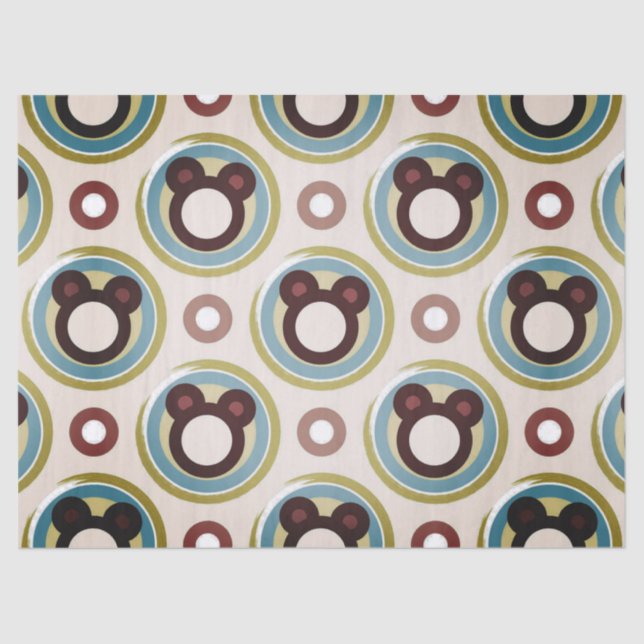 lenço de papel para ursos felizes (Frente )