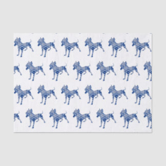 Lenço de papel pipe% azul do no. 1% do cão de